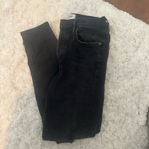 Agolde high waisted black wash denim jeans